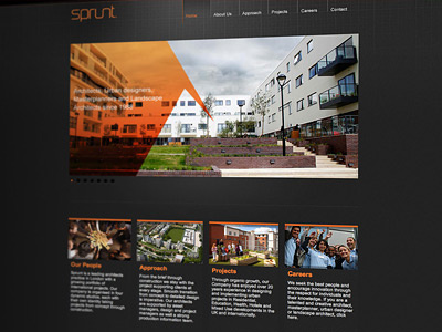 London based architects' homepage grey homepage web