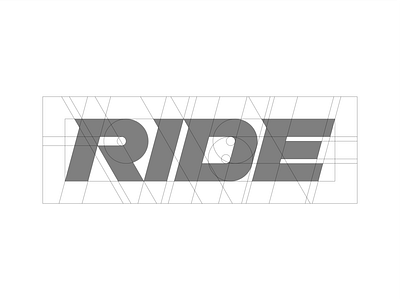 RIDE - grid branding dynamic golden ratio grid minimal mountainbike mtb ride snowboard strong type typedesign typography