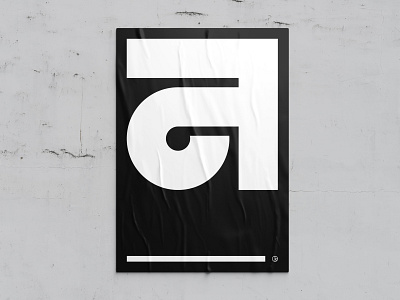 a Poster branding golden ratio icon lettermark logo mark minimal monogram poster posterdesign symbol typedesign typeface typographic poster typography