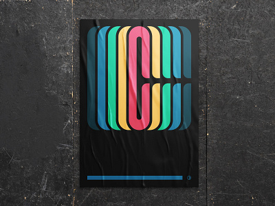 C for Color - Poster 36daysoftype branding color colorful icon lettermark logo mark minimal monogram poster symbol typography