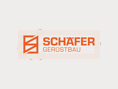 Schäfer Gerüstbau - construction 01 architecture branding construction geometric gerüst golden ratio grid icon logo mark minimal scaffold scaffolding symbol