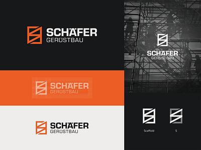 Schäfer Gerüstbau - Logo Design brand studio daniel rotter design germany gerüstbau golden ratio logo logo design minimal logo momogram s monogram scaffold schäfer simplicity