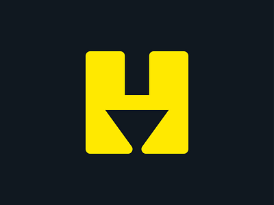 H ⬇️ arrow biking branding down downhill location logo mark minimal monogram mtb symbol technology typography
