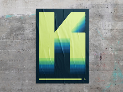 K Poster branding color colorful design lettermark logo mark minimal poster poster design rising typography