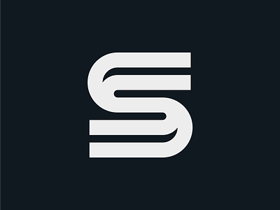 S lines branding curves dynamic logo mark merge minimal monogram sport style symbol typography