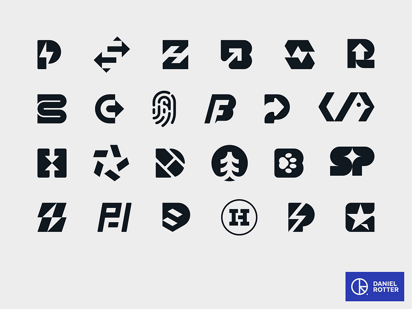 Negative Space Logos by Daniel Rotter on Dribbble