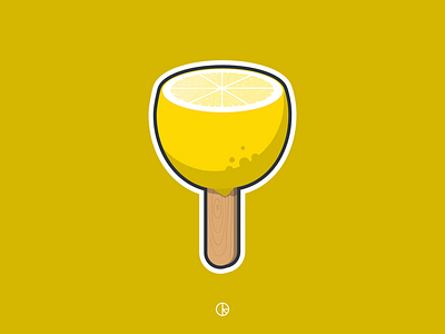 Lemon on Stick fruit illustration lemon lemon on stick vector