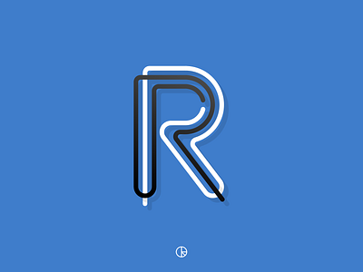 ... R ... 36daysoftype affinity designer alphabet blue branding golden ratio illustration letter lines love minimal peace r type typo typography vector