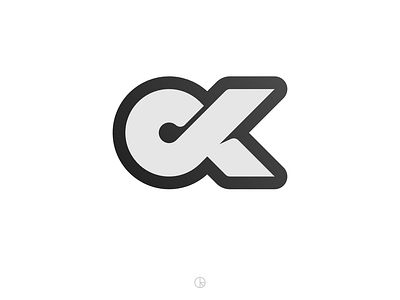 CK Monogram branding ck golden ratio icon logo mark minimal monogram symbol vector