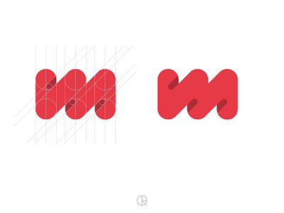 m Construction branding golden ratio grid lettermark logo logoprocess mark minimal monogram symbol