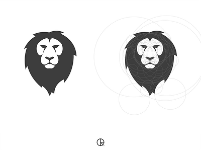 Lionhead + construction branding design golden ratio grid icon lion lionhead logo logomark mark minimal process symbol