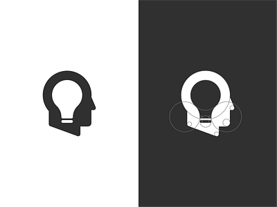 Idea, Mindwork branding clearmind golden ratio head icon idea logo mark mindwork minimal symbol