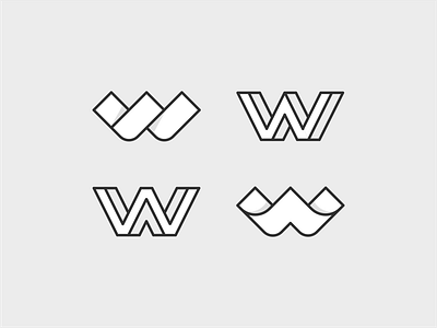Some W explorations branding exploration golden ratio lettermark logo mark minimal monogram typography