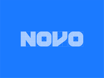 novo grid branding golden ratio grid lettermark logo minimal novo typography