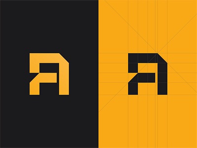 A (RAW Font) branding font design golden ratio lettermark logo mark minimal monogram type typo typography