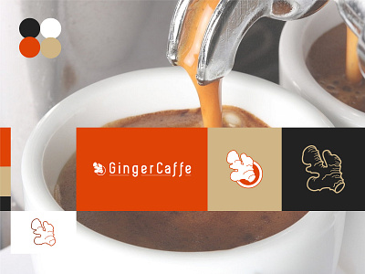 Ginger Caffe logo and identity design proposal