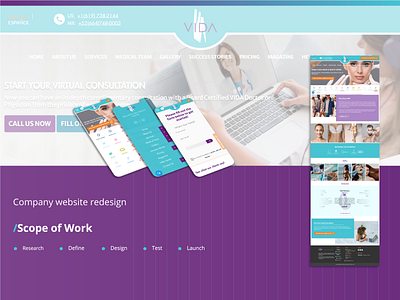 VIDA Wellness & Beauty website redesign