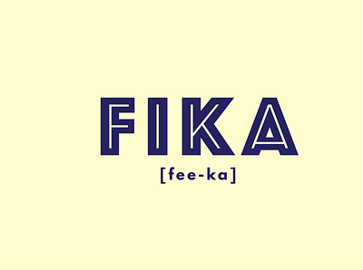 Fika - Swedish Coffee Shop Logo graphic design logo
