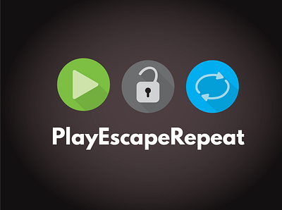 PlayEscapeRepeat - Escape Room Blog Logo graphic design logo