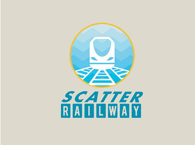 Scatter Railway - Train Logo graphic design logo