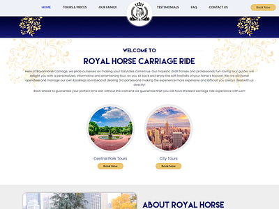 Horse Carriage Web Design logo design ui ux web design