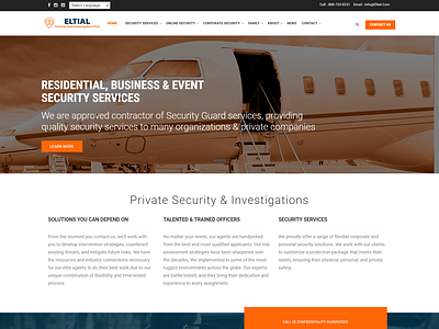 Security Service Web Design logo design ui ux web design