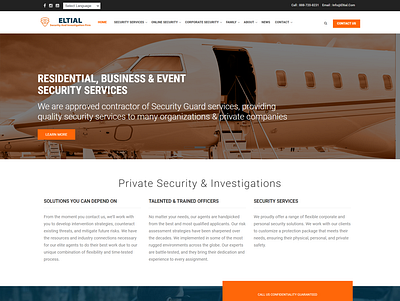 Security Service Web Design logo design ui ux web design