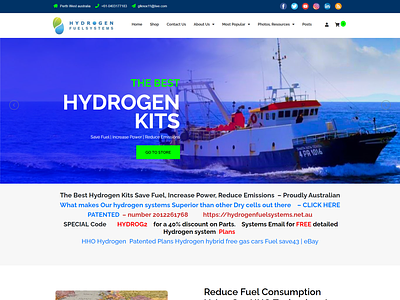 Hydrogen Kits eCommerce Web Design logo design ui ux web design