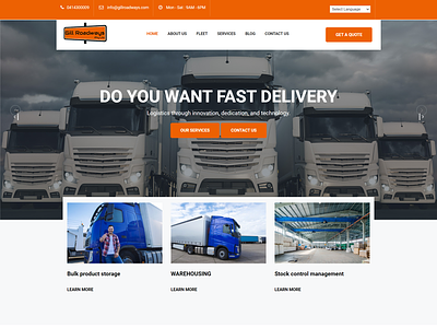 Delivery Service Web Design