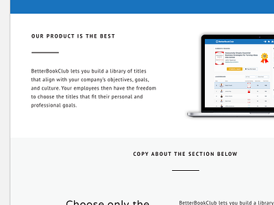 "Our Product" screen grab responsive sketch ui web design
