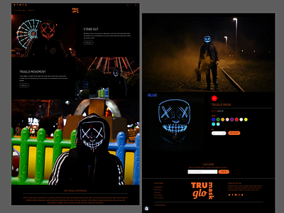 Tru Glo Mask Website Design 2d 3d 3d art animation app brand branding design graphic design icon illustration logo minimal motion graphics ui ux vector web website website design