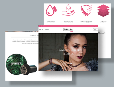 Sunisa Beauty Landing Page 2d 3d 3d art animation branding design graphic design icon illustration logo motion graphics ui vector website