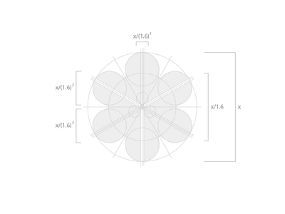 Symbol Construction WIP circles construction fibonacci geometry guides logo marcus symbol tiplea