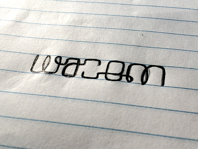Wacom ambigram // WIP ambigram logo sketch wacom