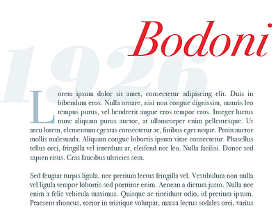 Bodoni 1926 bodoni didone didot goudy grid text type typeface typography