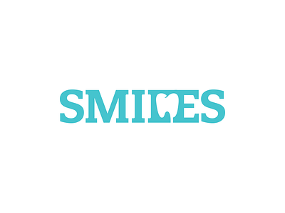 Smiles logo dentist intentional logo mark negative smile space tooth