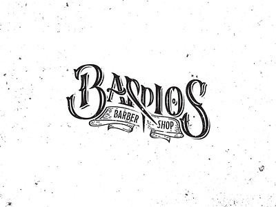 Barber shop barrios beard cut draw grunge hair lettering noise vintage