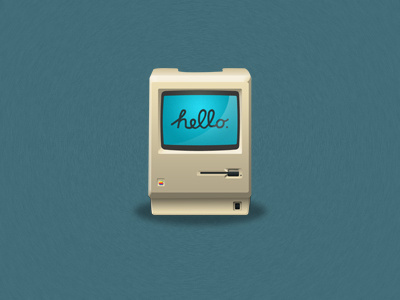 old Macintosh icon apple fun hello icon mac macintosh marcus marcus tiplea noise texture tiplea ui user interface vectink