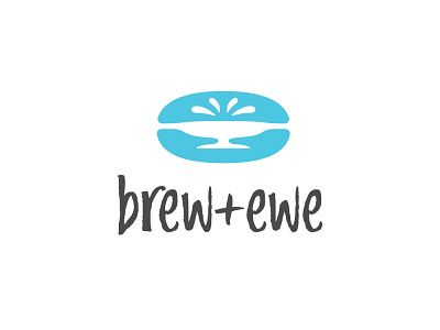 Brew & Ewe agora coffee community ewe fountain grow logo sheep water wool