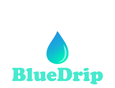 BlueDrib bottle of water branding company of mineral water graphic design illustration illustrator logo logo design branding mineral water vector water