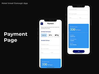 Payment Page - Hotel Concept App (#002)