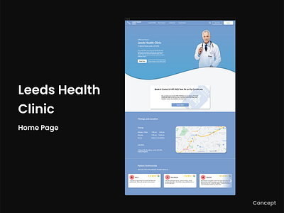 Home Page - Clinic Concept Website