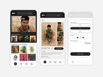 Inprnt App Concept app app design creative design figma graphic design mobile app ui ui design