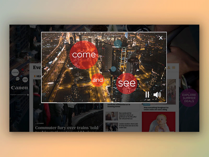 Canon Interactive Ad Redesign (Web) advertisement canon news video web