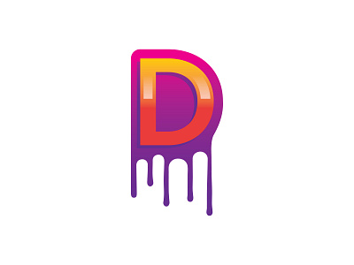 DrippedInk "D" icon branding design graffiti icon logo logodesign typography