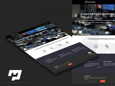 Landing page design for a security company