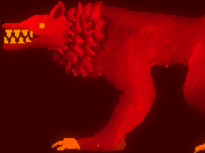 Wolf of wrath 2d graphic design pixel art
