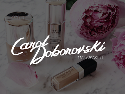 Logo Carol Doborovski - Makeup Artist beauty logo logomarca logotipo makeup