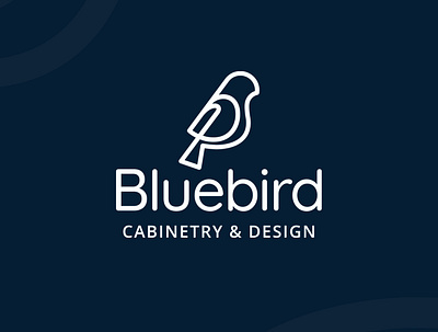 Bluebird Cabinetry & Design b bird branding icon logo ui