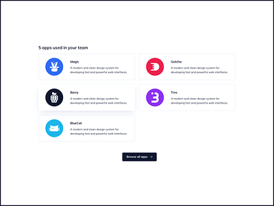 Apps List UI Design card design cards cards list cards ui component design system flow ui ildiesign ildiko ignacz ui ui design ui kit ui pattern ui practice ux ux design